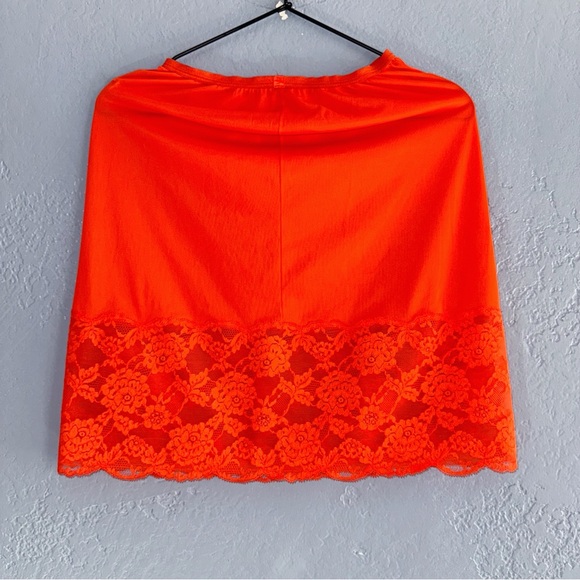 Vintage 70s Orange Vanity Fair Slip Skirt Size Small - Picture 2 of 5